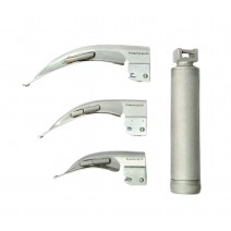 Laryngoscope adult kit, Macintosh style blade, high gloss LED light bulb, blade sizes 1, 2, and 3