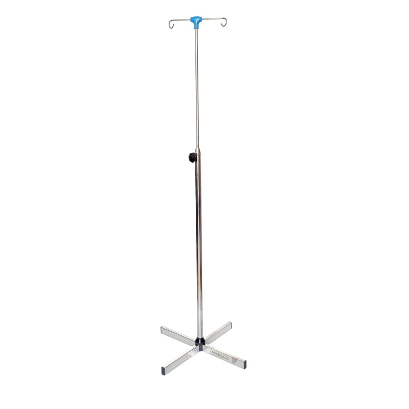 IV Saline Stand Max Height 6.5 Feet- MS Chrome Plated