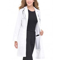 Woman Doctor's Knee Length Full Sleeve Lab Apron - 100% Cotton.